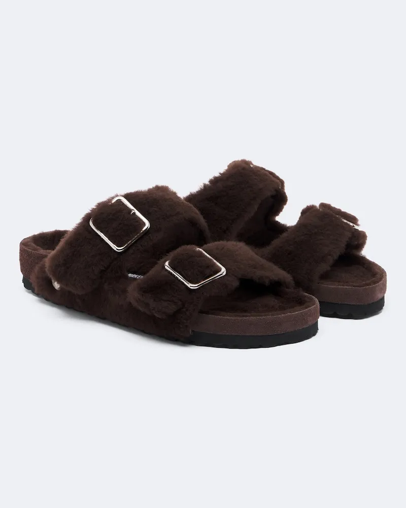 Birkenstock Sandalen Arizona aus Shearling Braun
