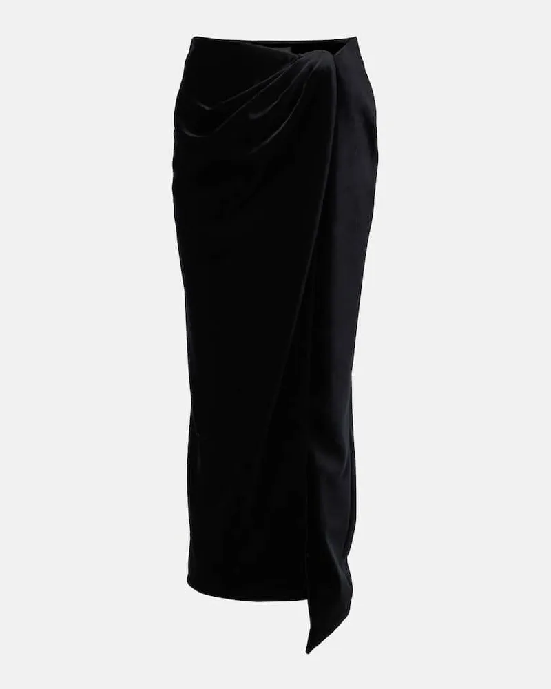 Balenciaga Wickelrock aus Jersey Schwarz