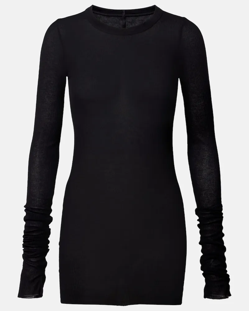 Rick Owens Top aus Jersey Schwarz