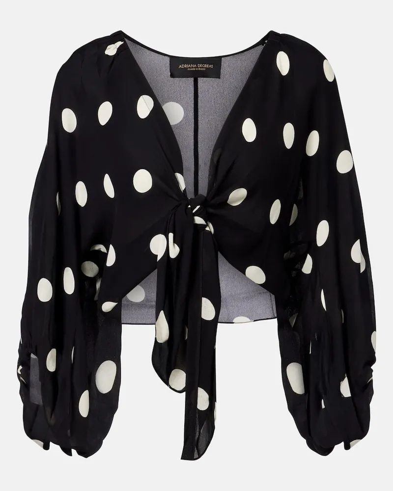 Adriana Degreas Cropped-Top Schwarz