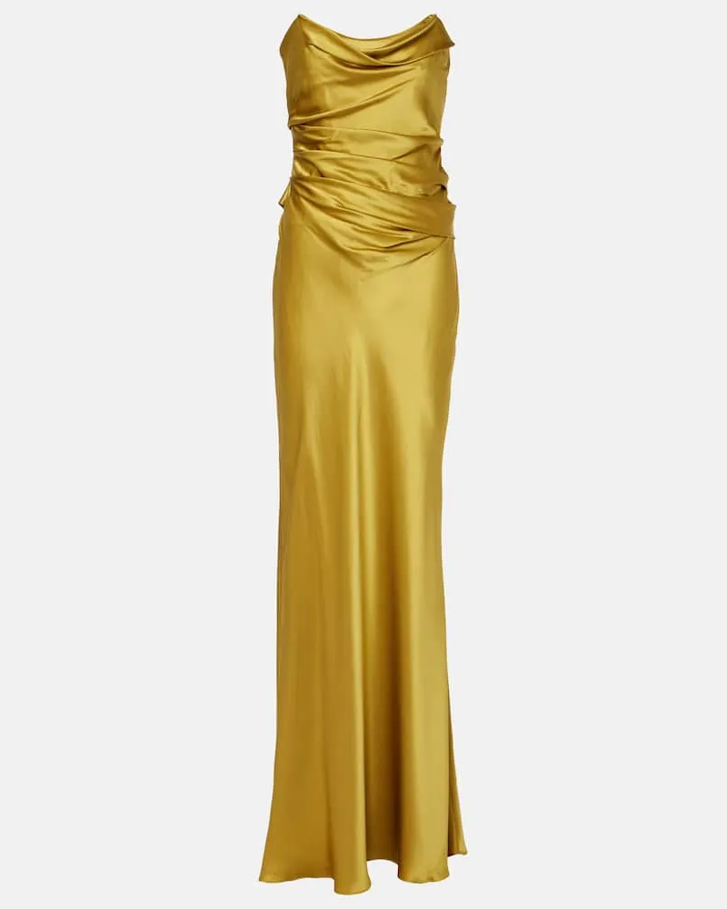 The Sei Robe aus Seidensatin Gelb