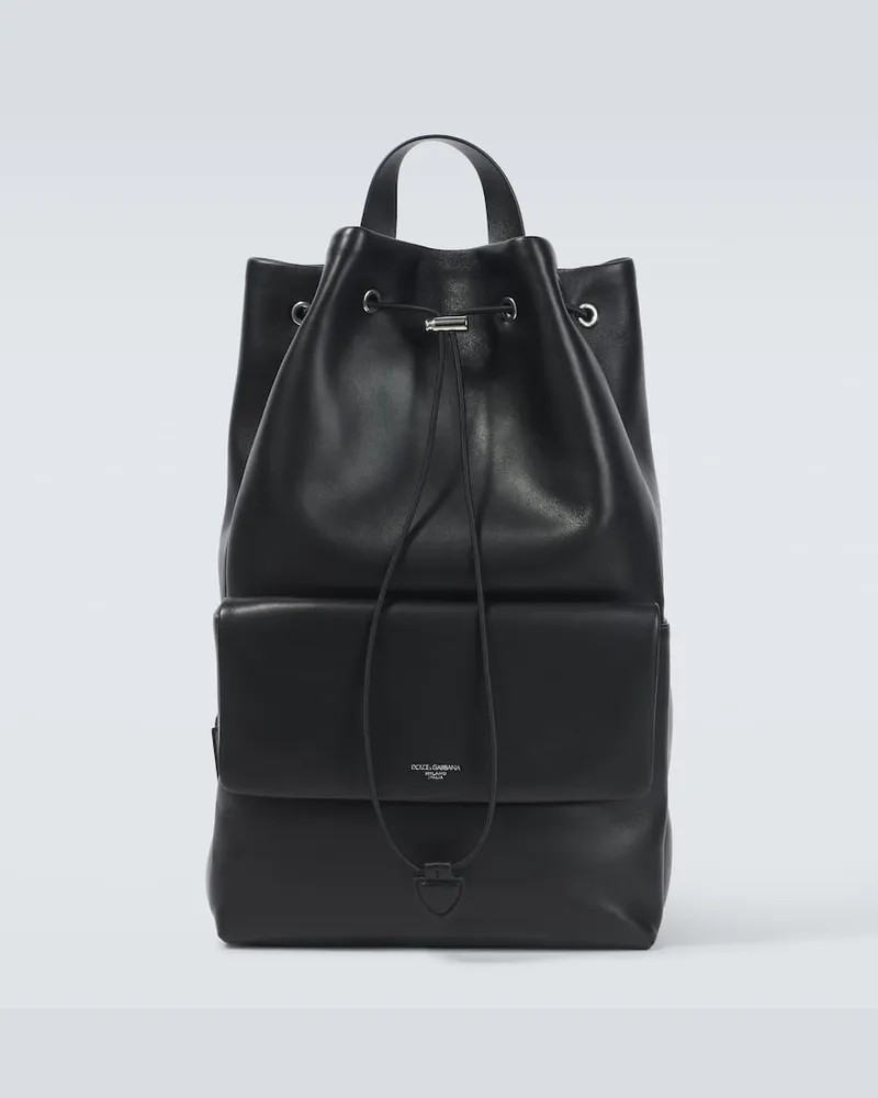 Dolce & Gabbana Rucksack Soave aus Leder Schwarz