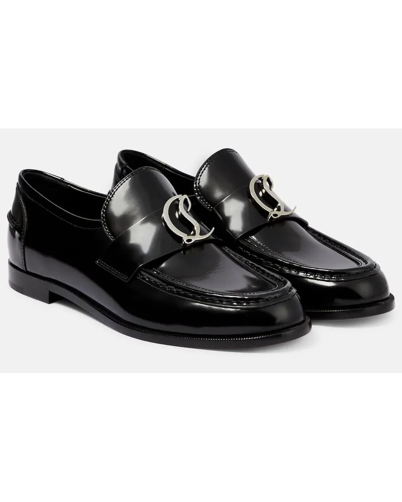 Christian Louboutin Loafers CL Moc aus Leder Schwarz