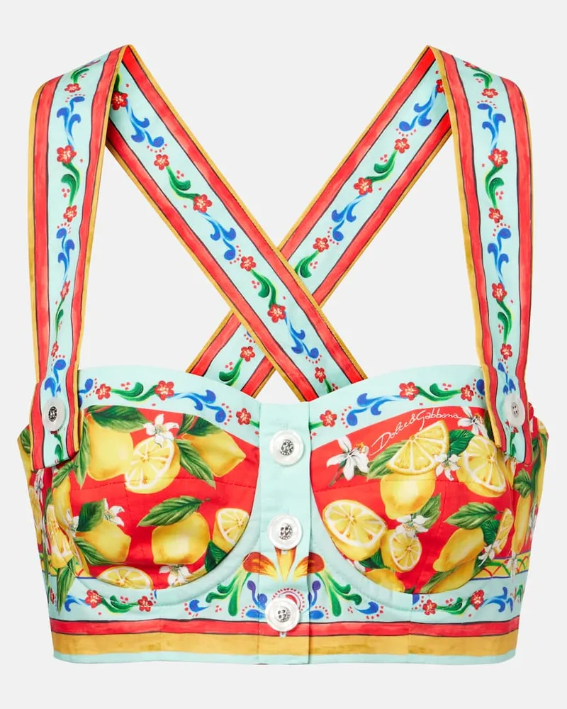 Dolce & Gabbana Bedrucktes Bustier-Top Taormina Multicolor