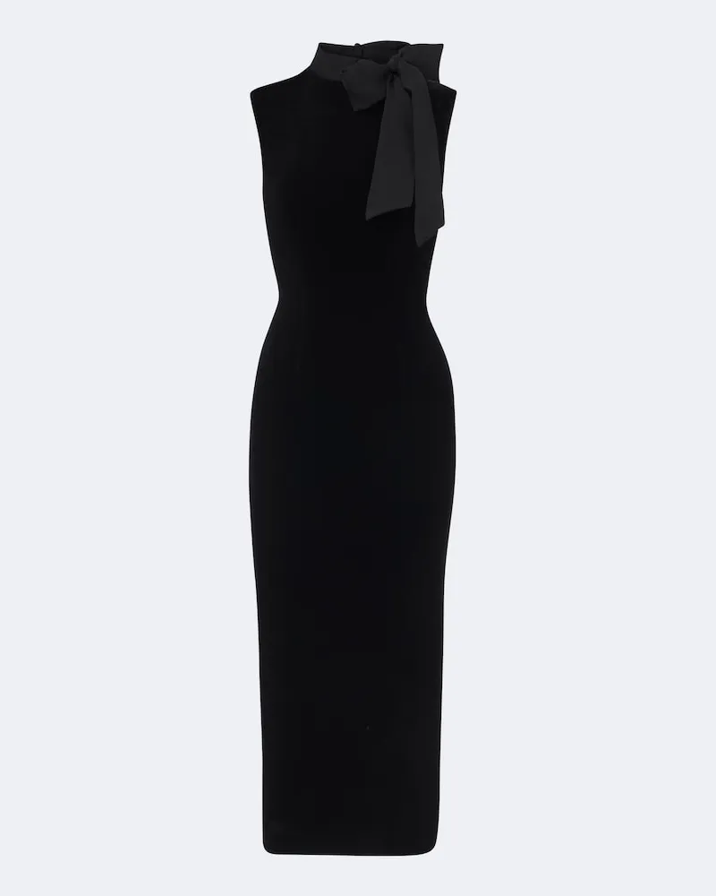 Roland Mouret Cocktailkleid aus Samt Schwarz