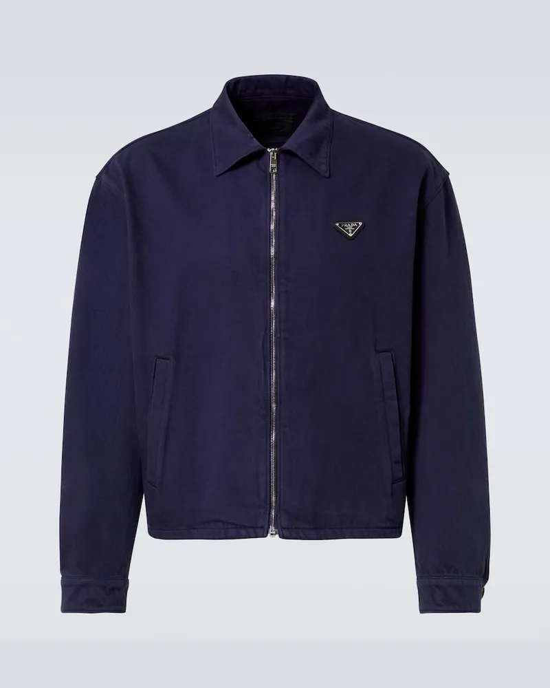Prada Blouson aus Denim Blau