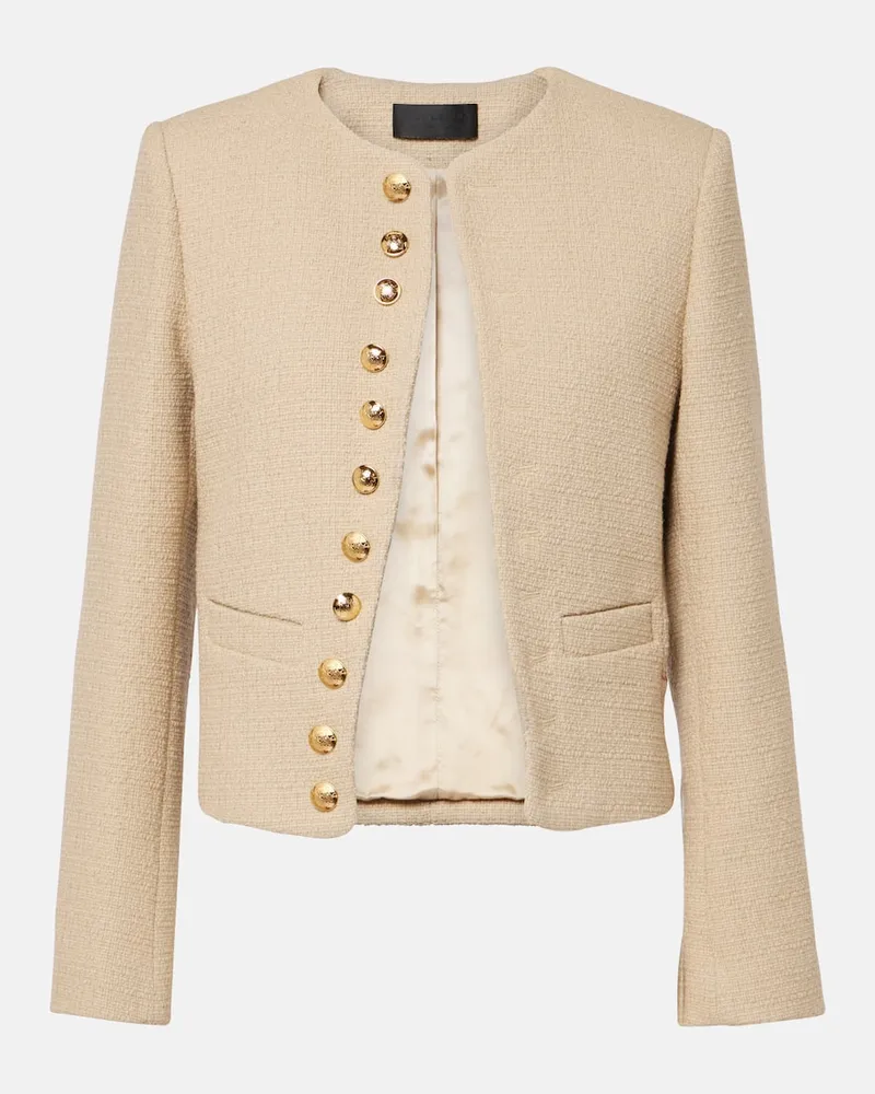 Nili Lotan Jacke Patti aus einem Baumwollgemisch Grün