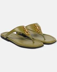 J.W.Anderson Verzierte Sandalen Anchor aus Leder Gruen