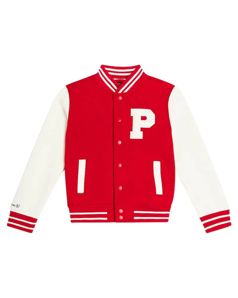 Ralph Lauren Collegejacke aus einem Baumwollgemisch Rot