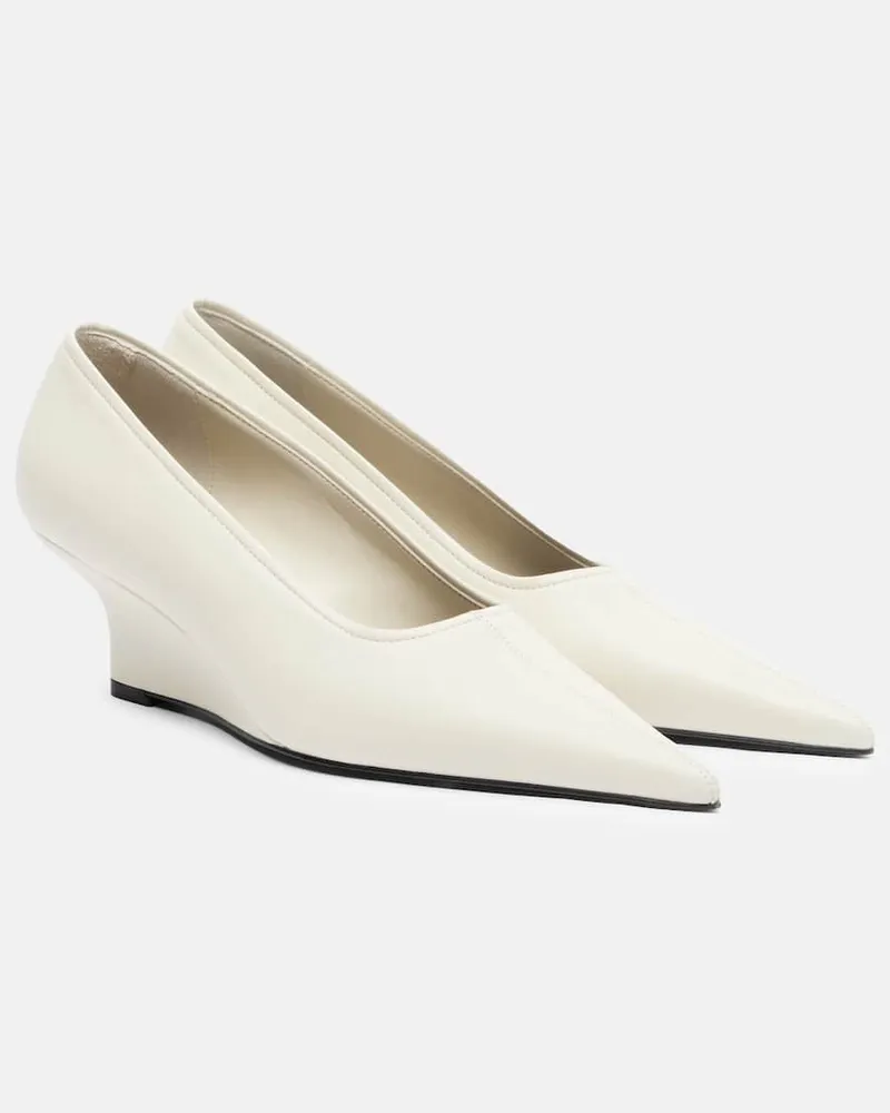 Totême Wedges aus Leder Weiß