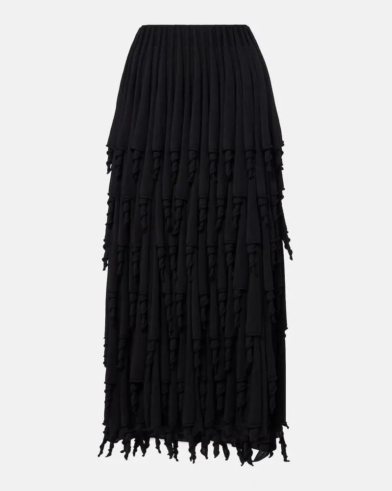Alaïa Alaïa Maxirock aus einem Wollgemisch Schwarz