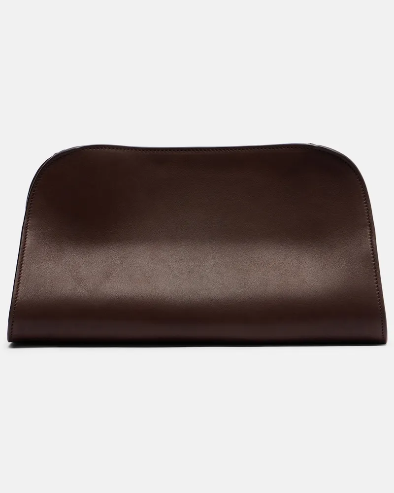 The Row Clutch Peggy Medium aus Leder Burgunderrot