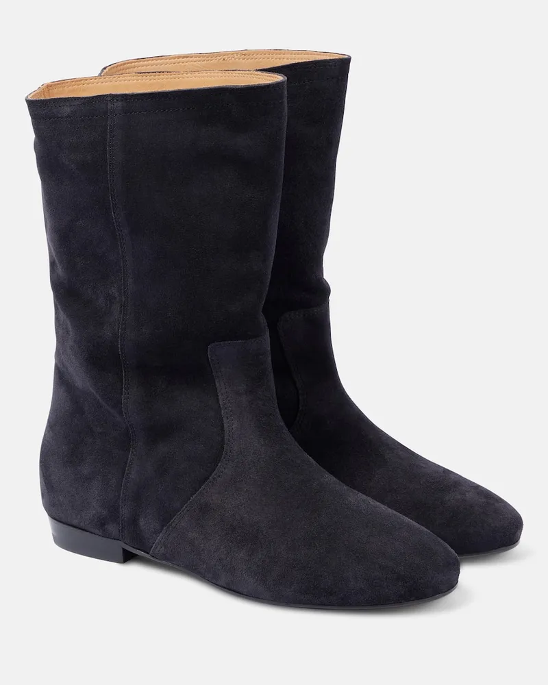 Isabel Marant Ankle Boots Stefa aus Veloursleder Schwarz