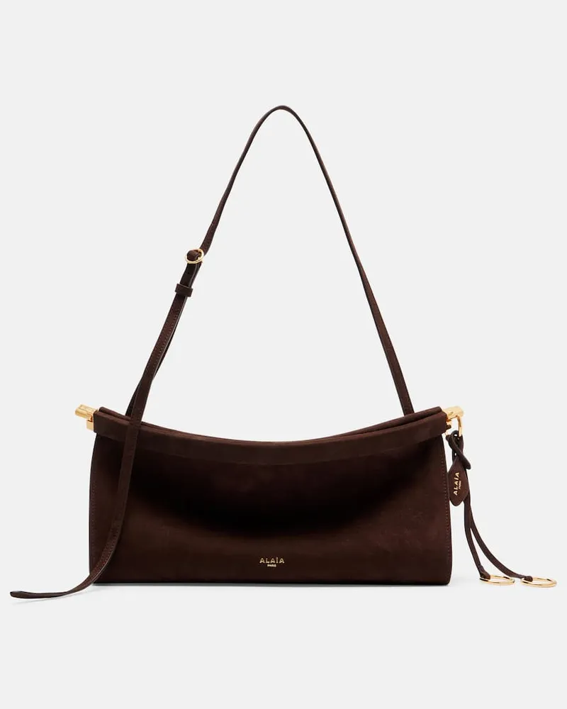 Alaïa Alaïa Schultertasche Le Click East West Medium Braun