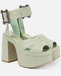 Vivienne Westwood Plateausandalen Olde London aus Leder Gruen