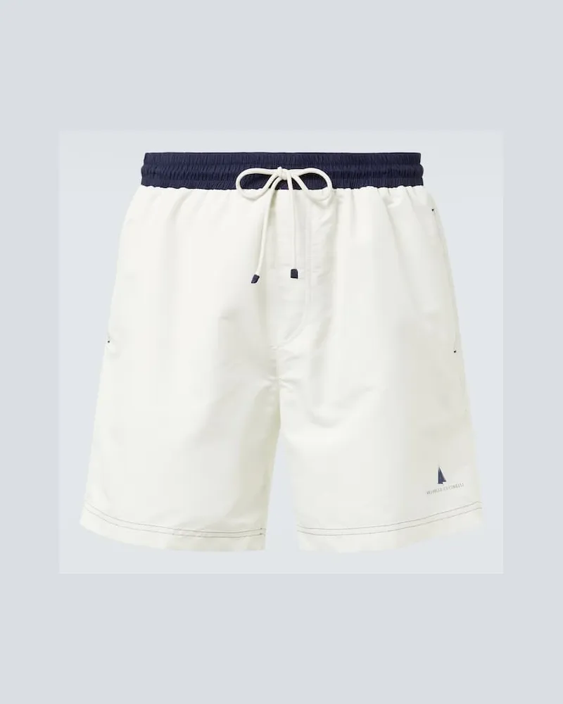 Brunello Cucinelli Badeshorts Weiß