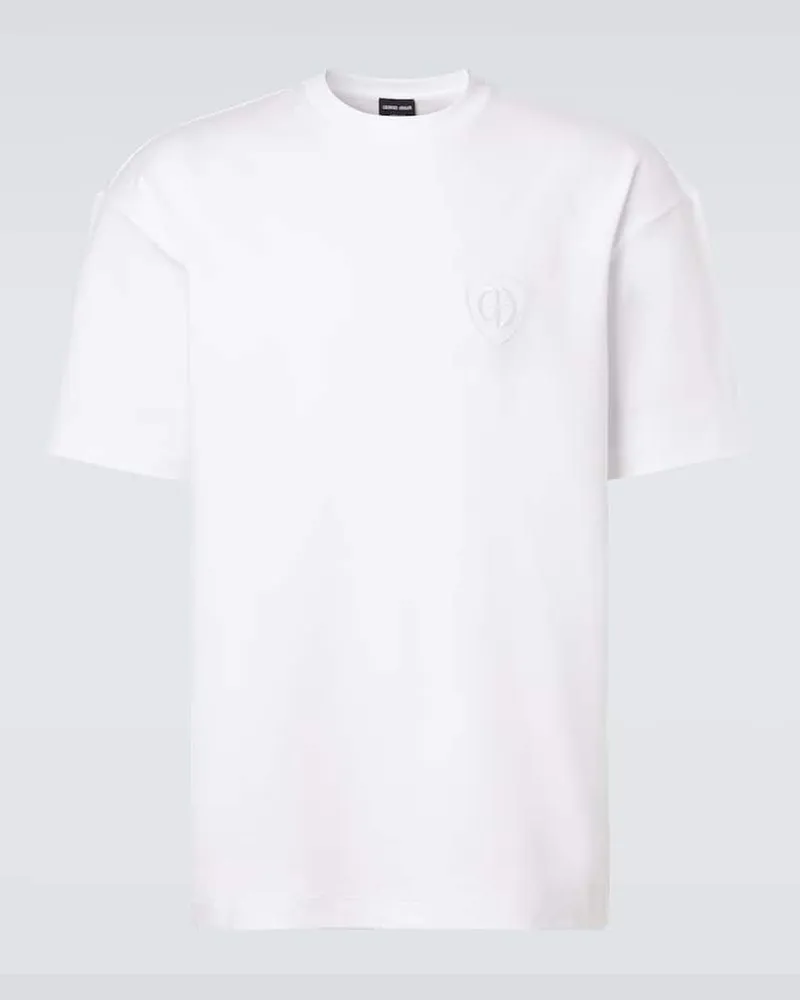 Giorgio Armani T-Shirt aus Baumwoll-Jersey Weiß