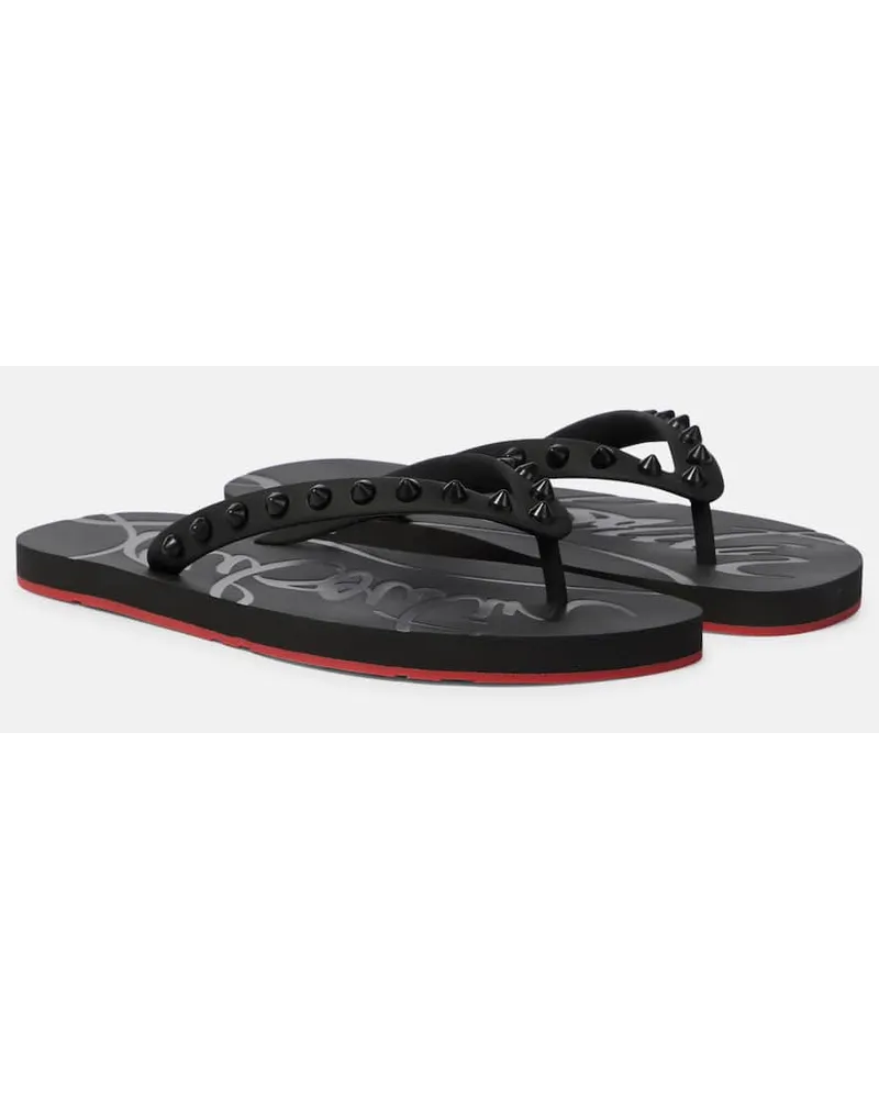 Christian Louboutin Sandalen Loubi Flip Schwarz
