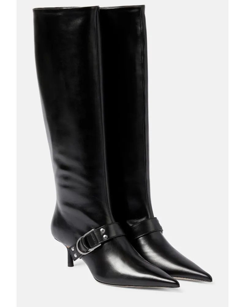 Blumarine Stiefel Jeanne aus Leder Schwarz