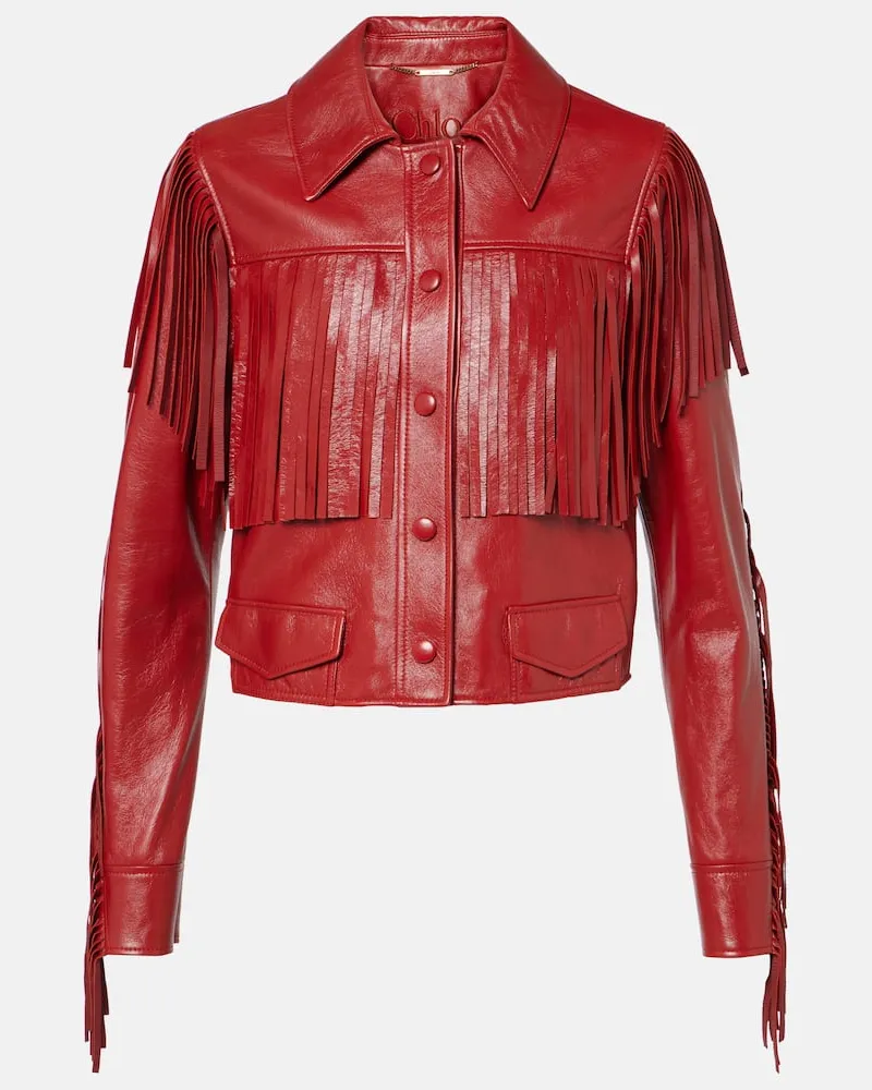 Chloé Chloé Lederjacke Rot
