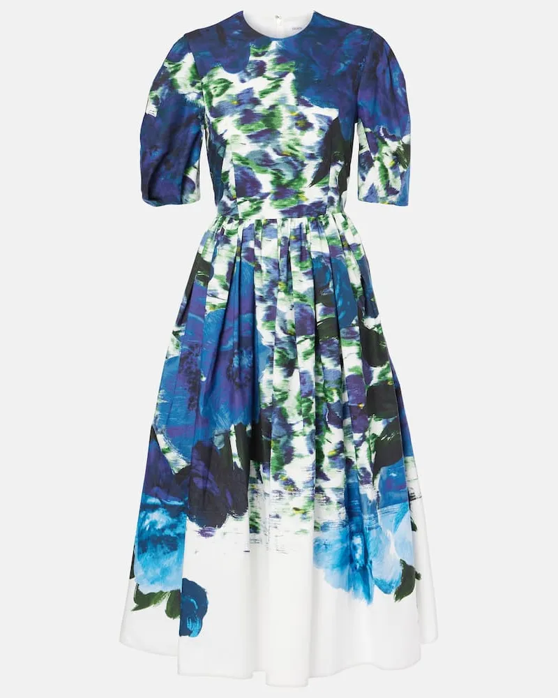 Erdem Midikleid aus Baumwolle Weiß
