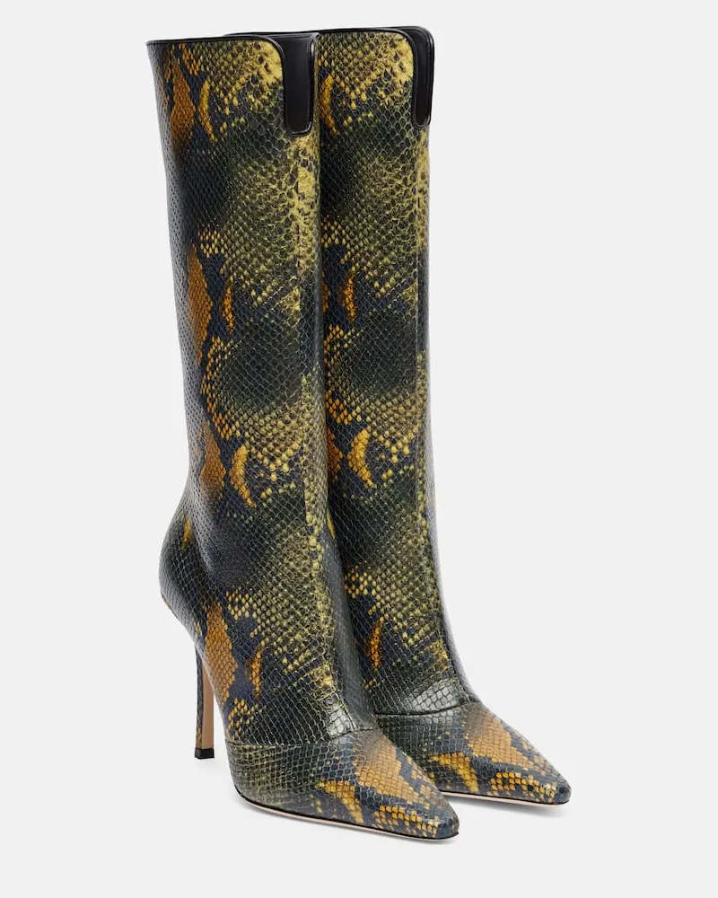 Jimmy Choo Stiefel Archive Boot 100 aus Leder Multicolor