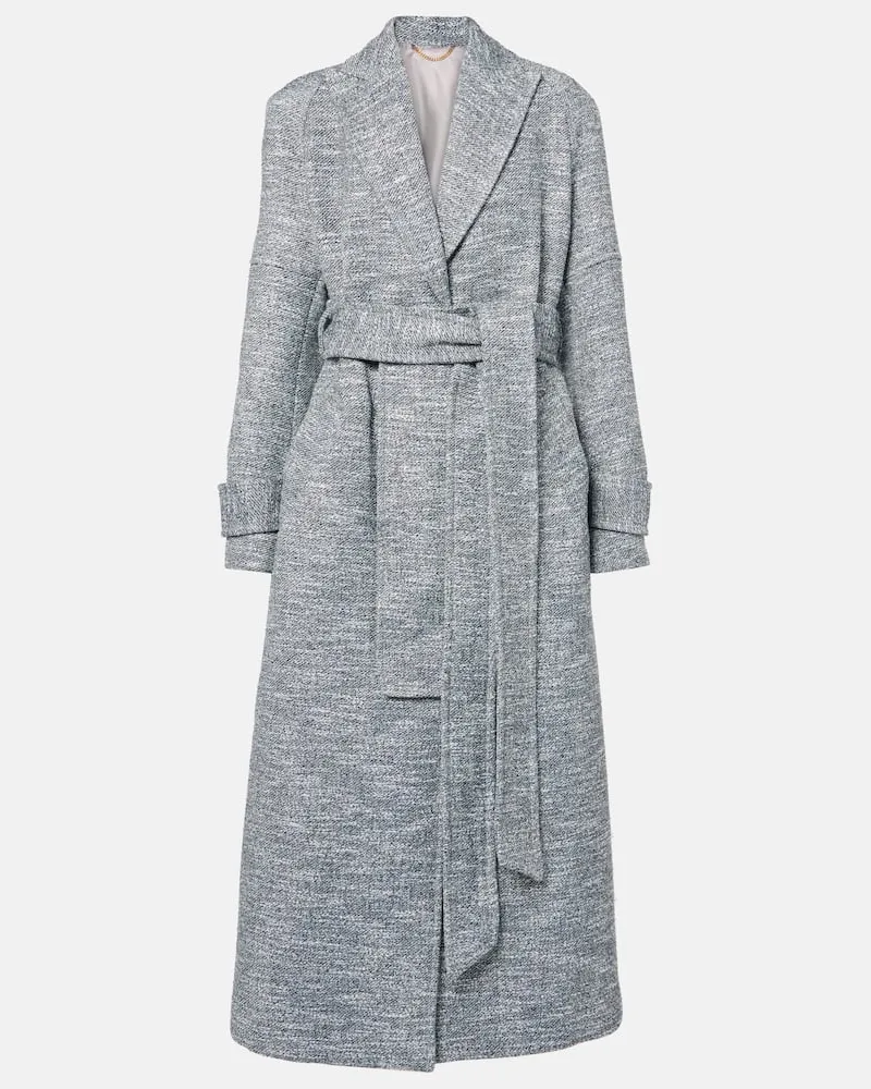 Victoria Beckham Mantel aus Tweed Grau