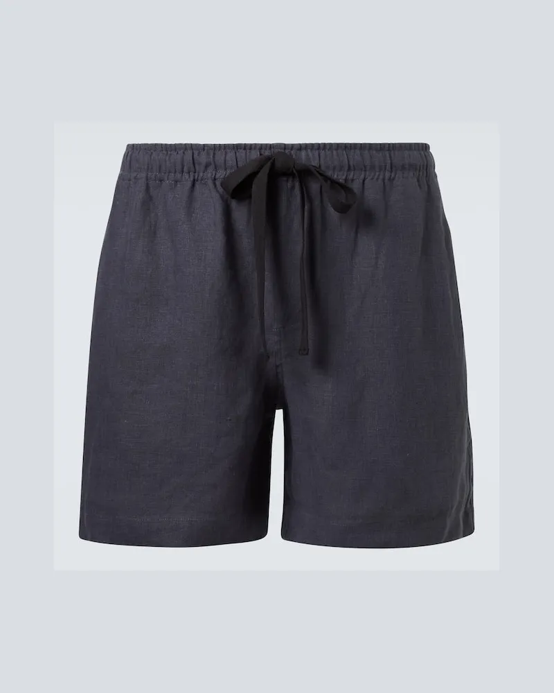 COMMAS Shorts aus Leinen Blau