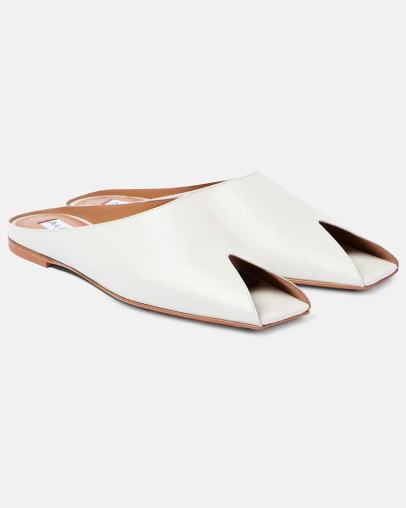 Alaïa Alaïa Pantoletten aus Leder Weiß
