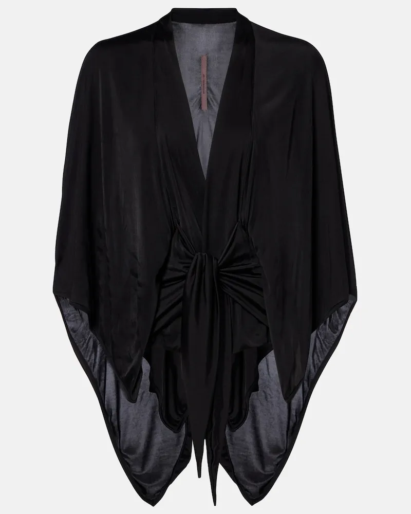 Rick Owens Cape Half Moon aus Satin Schwarz