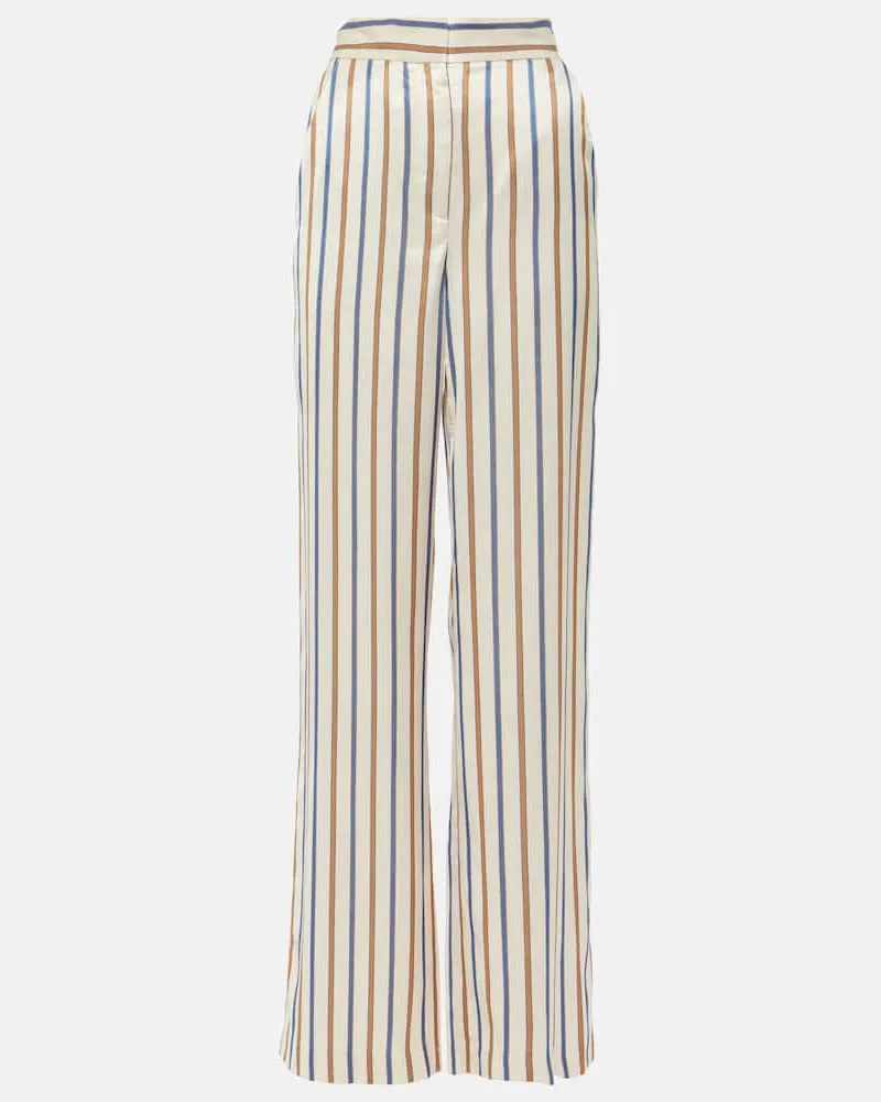 Veronica Beard Weite Hose Grigore aus Twill Weiã