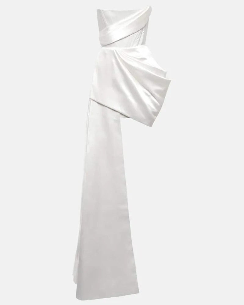 Alex Perry Bridal Robe Blair aus Crêpe Weiß