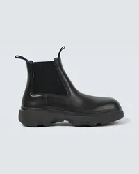 Burberry Chelsea Boots aus Leder Schwarz