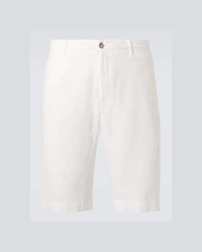 Fedeli Bermuda-Shorts aus Leinen Weiß