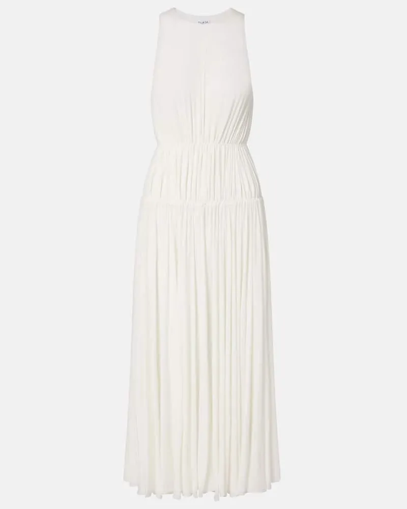 Alaïa Alaïa Maxikleid aus Jersey Weiß