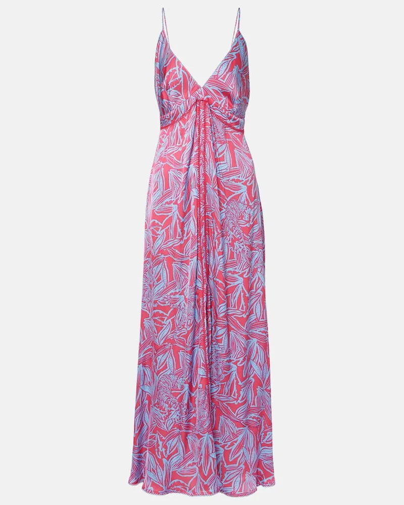 Poupette St Barth Bedrucktes Maxikleid Denise Multicolor