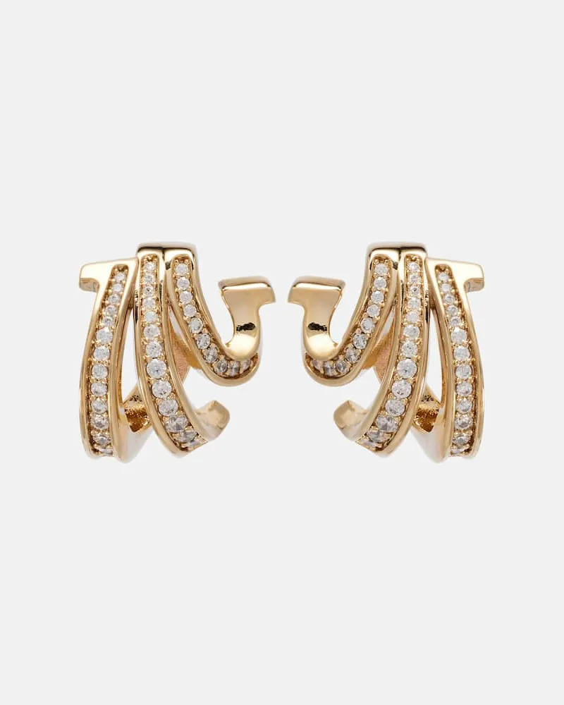 Ferragamo Ohrringe mit Kristallen Gold