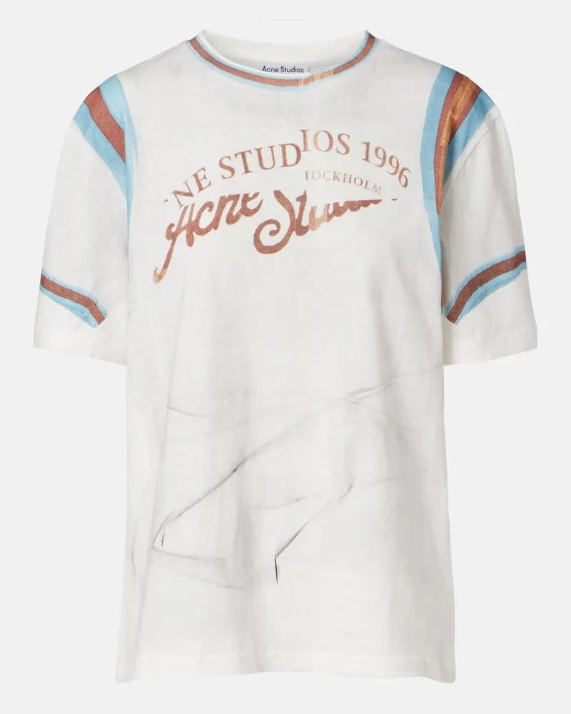 Acne Studios T-Shirt aus Baumwoll-Jersey Weiß
