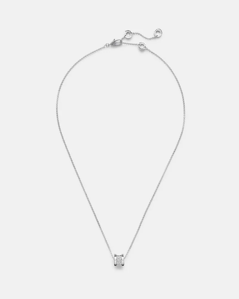 Bulgari Halskette B.zero1 aus 18kt Weißgold mit Diamanten Silber