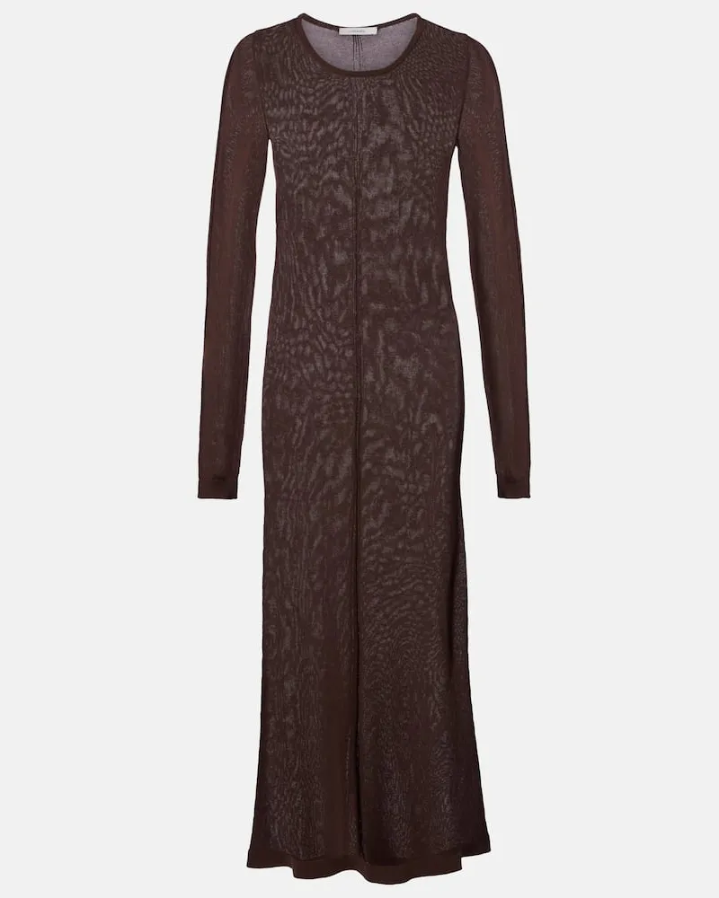 Christophe Lemaire Maxikleid aus Crêpe Braun