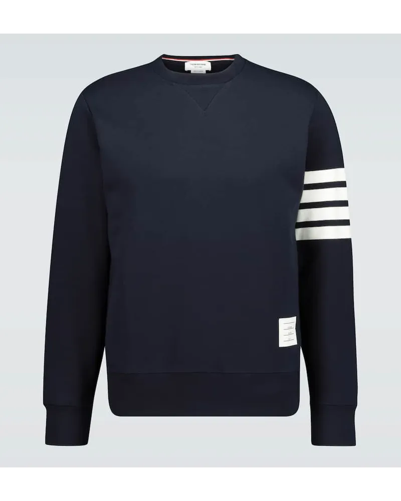 Thom Browne Sweatshirt 4-Bar aus Baumwolle Blau