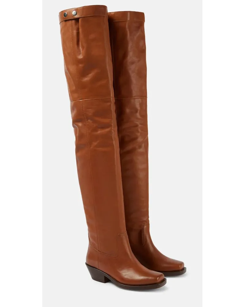 Isabel Marant Overknee-Stiefel Amati aus Leder Schwarz