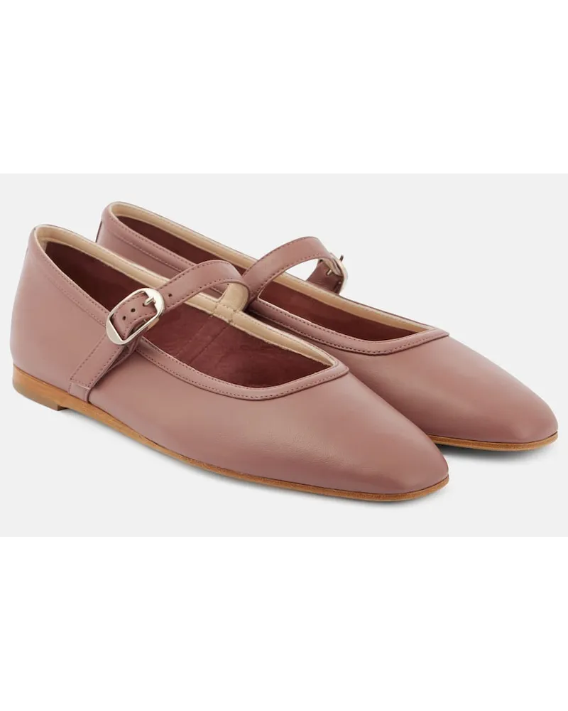 Le Monde Béryl Le Monde Beryl Mary-Jane-Ballerinas aus Leder Pink