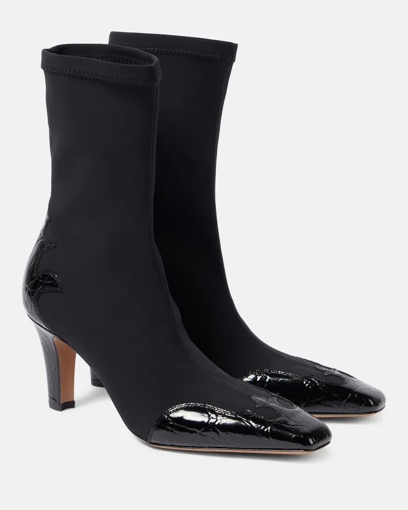Paris Texas Ankle Boots Belle 75 mit Lackleder Schwarz