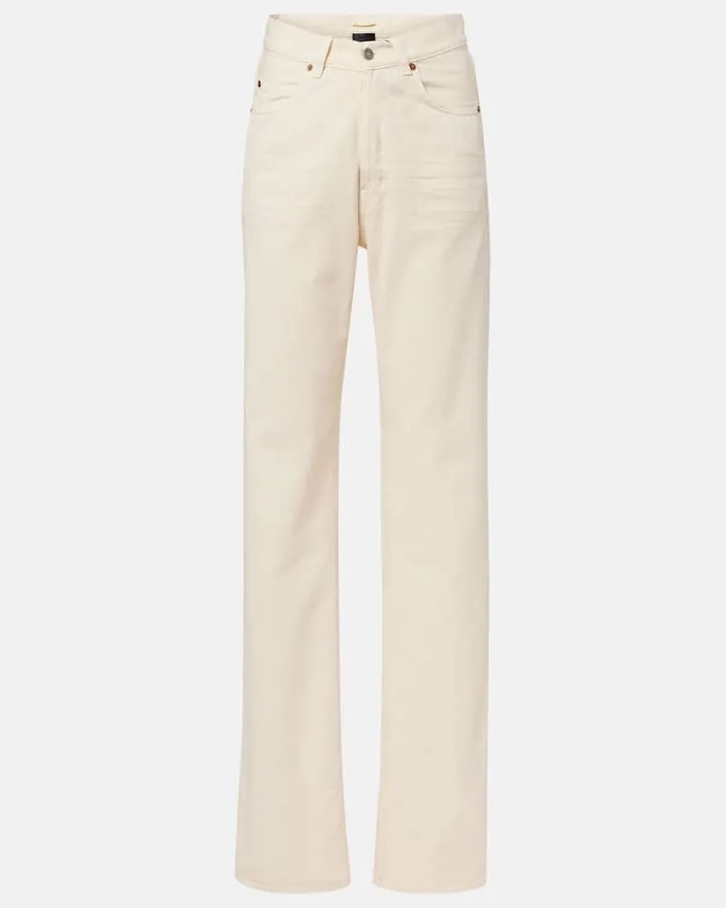 Saint Laurent Wide-Leg Jeans Weiß