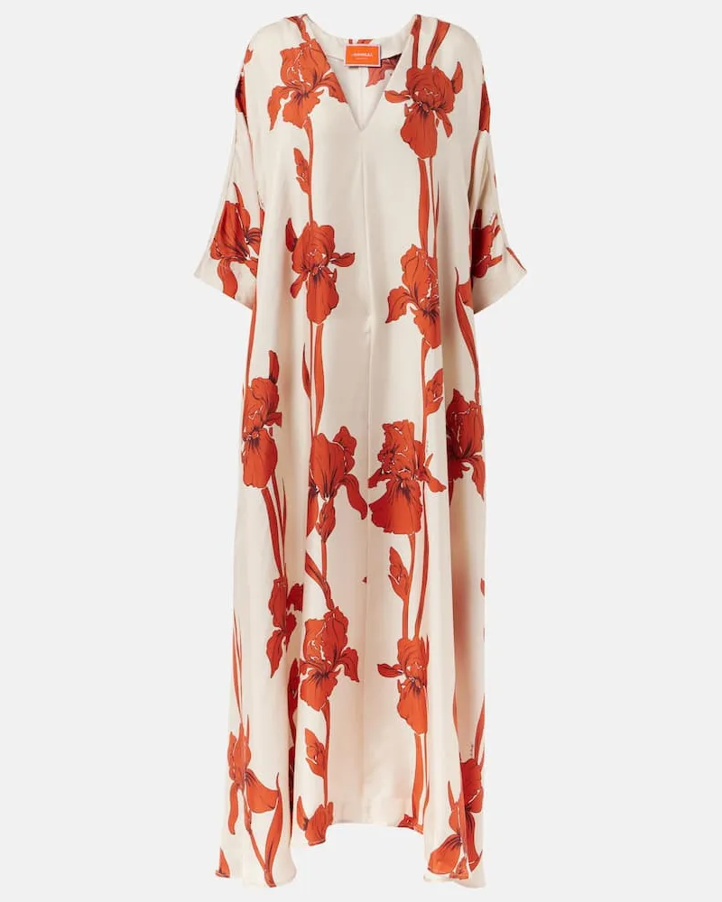 La DoubleJ Maxikleid aus Seiden-Twill Multicolor
