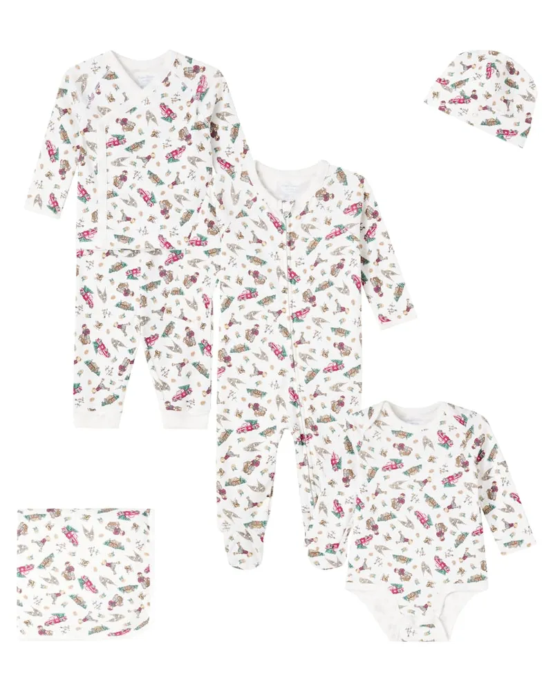Ralph Lauren Baby Geschenkset Polo Bear aus Baumwolle Weiß