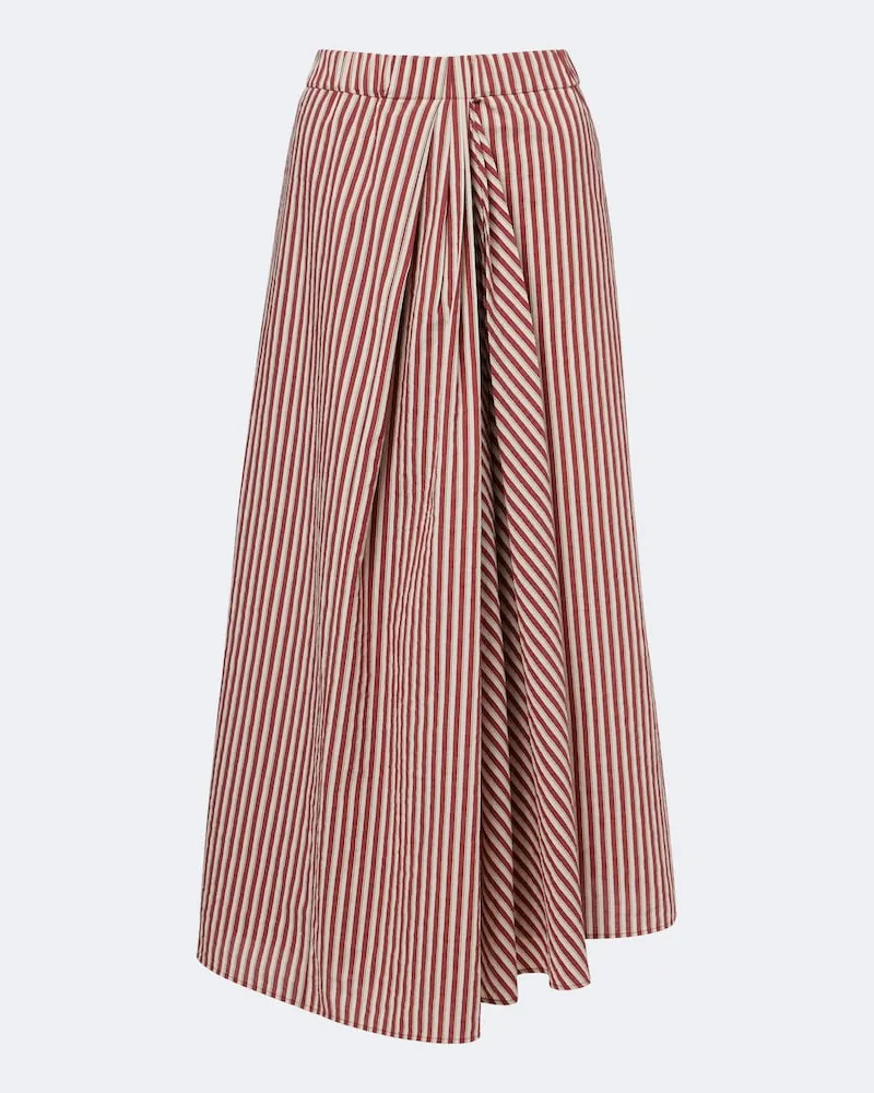 Brunello Cucinelli Wickelrock aus einem Baumwollgemisch Beige