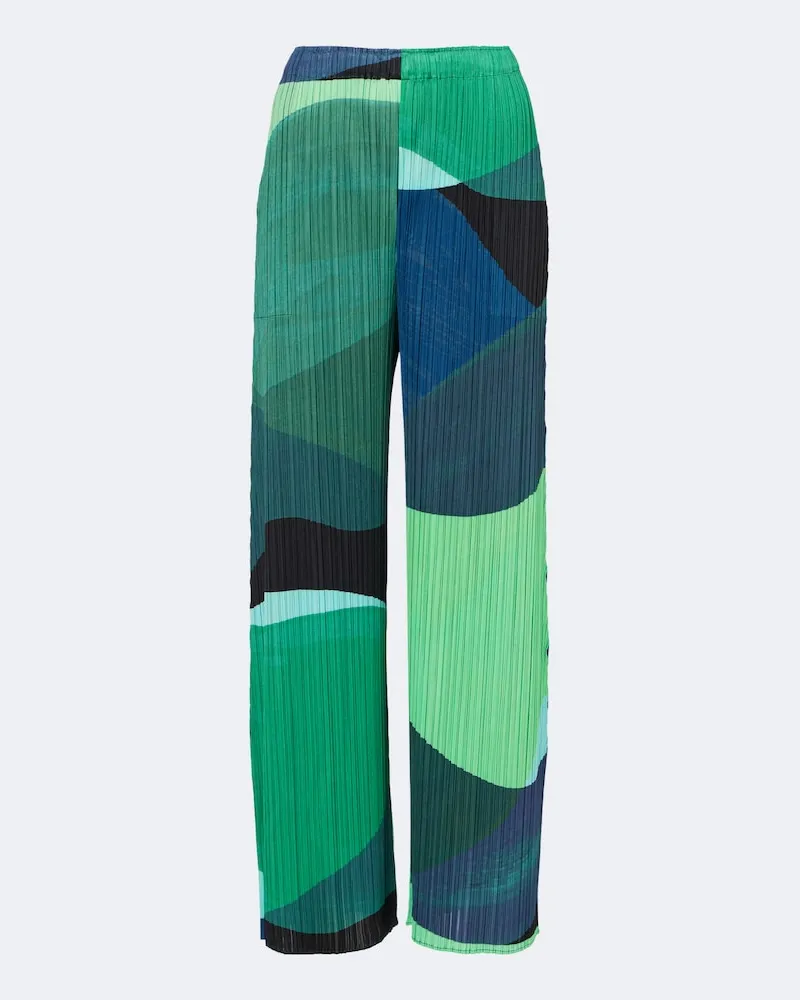 Issey Miyake Weite Hose Orbit Grün