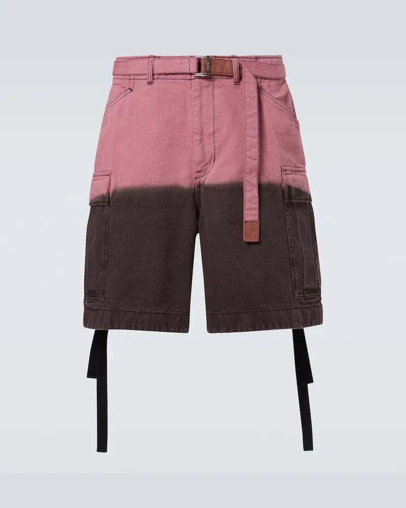 Sacai Cargo-Shorts aus Baumwolle Rosa